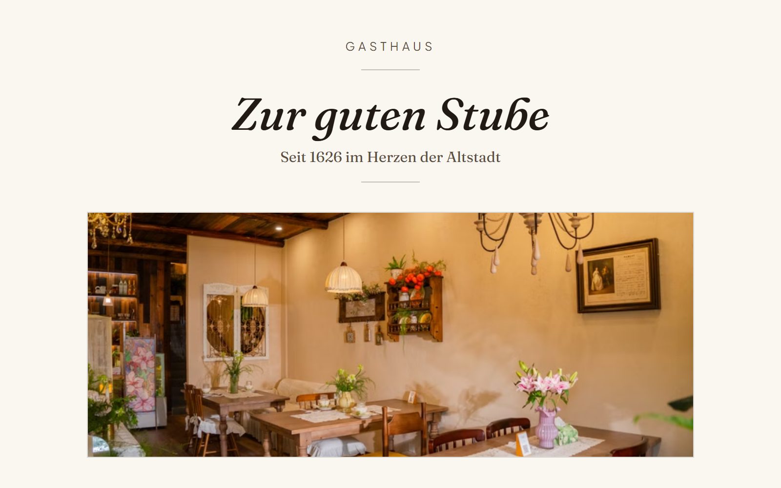 Beispiel-Layout im Stil Klassisch Serif